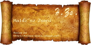 Halász Zseni névjegykártya